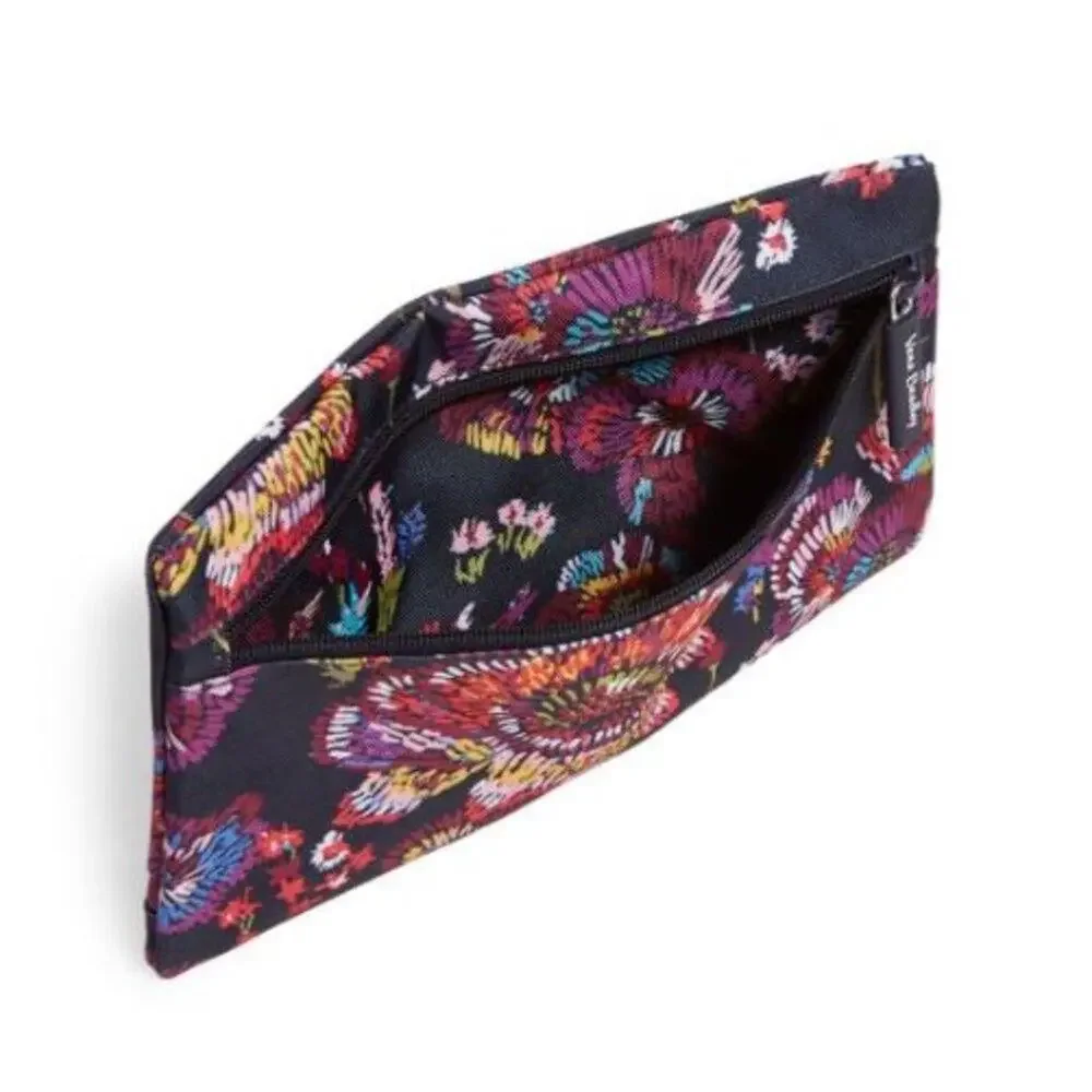 Vera Bradley Pencil Pouch Midnight Wildflowers